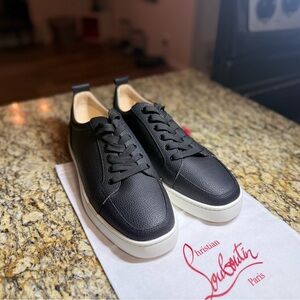 Christian Louboutin Rantulow Black Leather Men's Sneakers